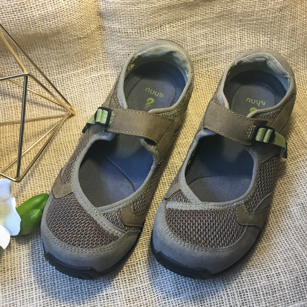 Ahnu Mush Shoes Benicia Suede Leather Mary Jane