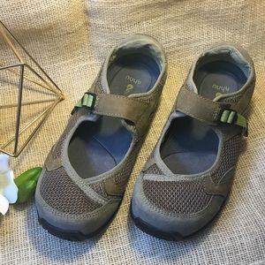 Ahnu Mush Shoes Benicia Suede Leather Mary Jane