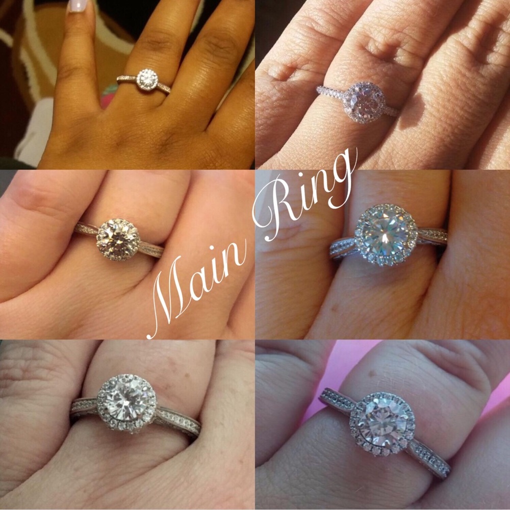 💍Sophisticated Bridal Solid Sliver Ring Set, 5-12 - Picture 6 of 8
