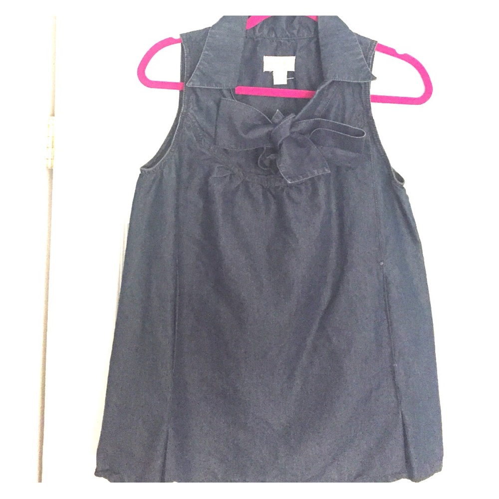 Diesel woman’s baby doll denim bow tie shirt