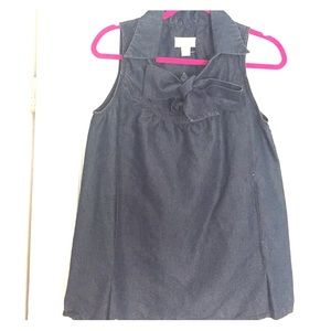 Diesel woman’s baby doll denim bow tie shirt