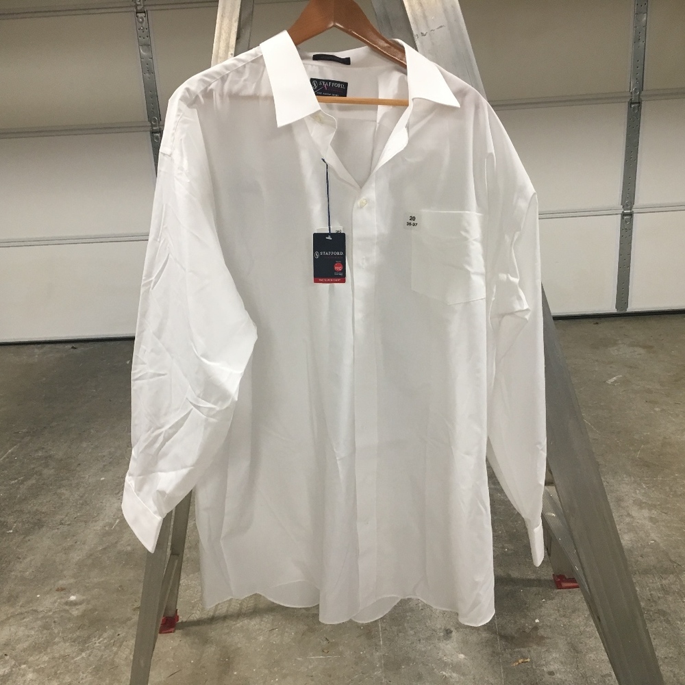Stafford white long sleeve BIG 20 mens