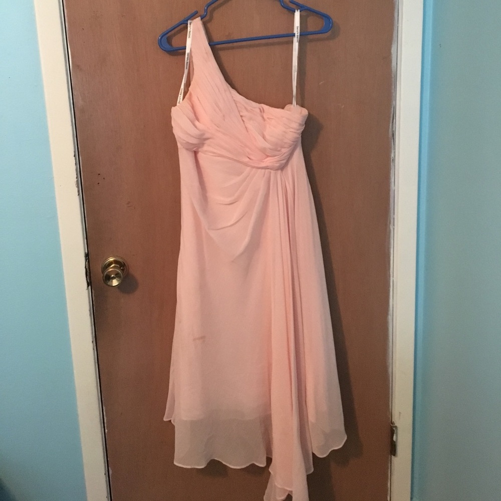 Pink David’s Bridal dress