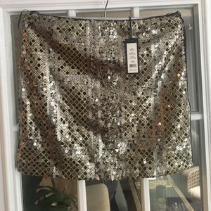 Romeo + Juliet mini skirt black and silver