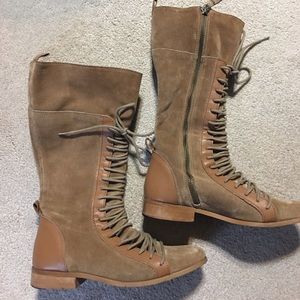 Zara Suede and Leather Boots