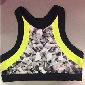 Athleta Neon Floral Sports Bra