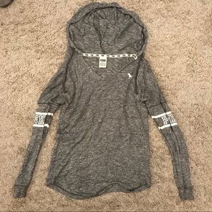 VS Pink V-Neck Pullover w/ hood