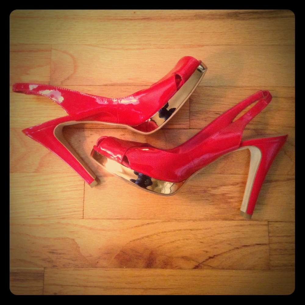 SEXY Jessica Simpson Red Heels Size 8 💋