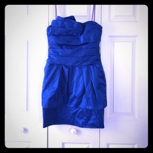 BCBG Blue Strapless Dress
