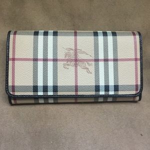 Burberry Haymarket Check Flap Wallet