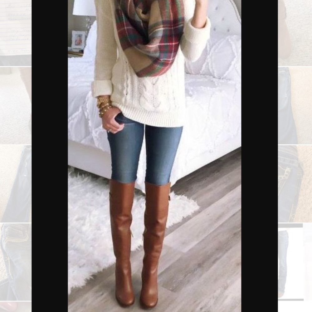 womens heeled tall boots brown size 10 NEW*