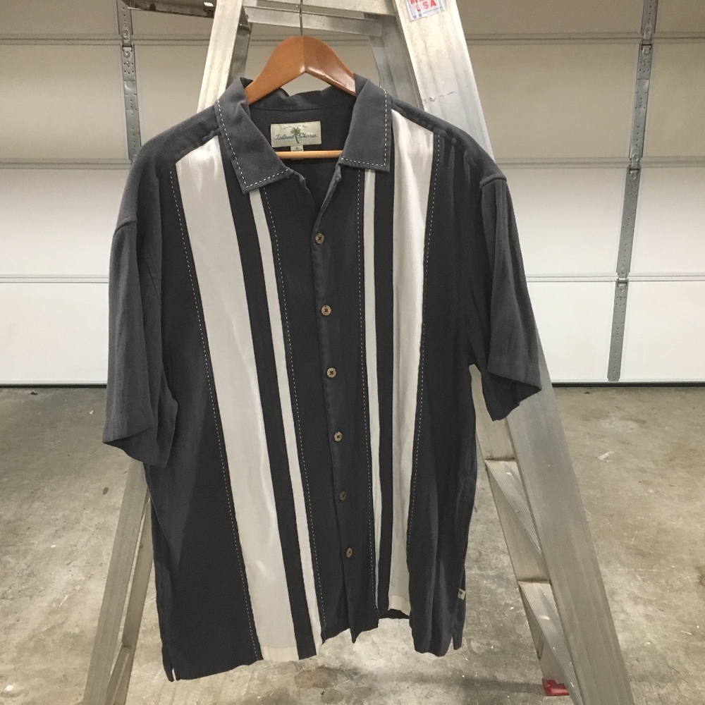 Gray Stitch cuban style mens shirt size XL