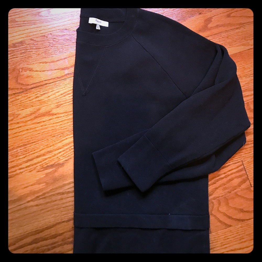 Madewell boxy cropped sweater.