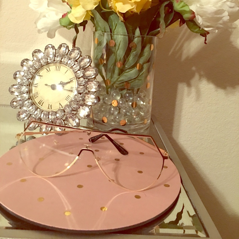 “NWOT” Gold Trimmed Clear Eye Frames