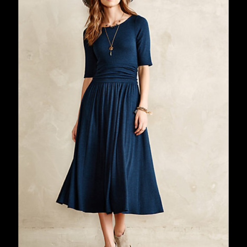Anthropologie like new midi jersey dress.