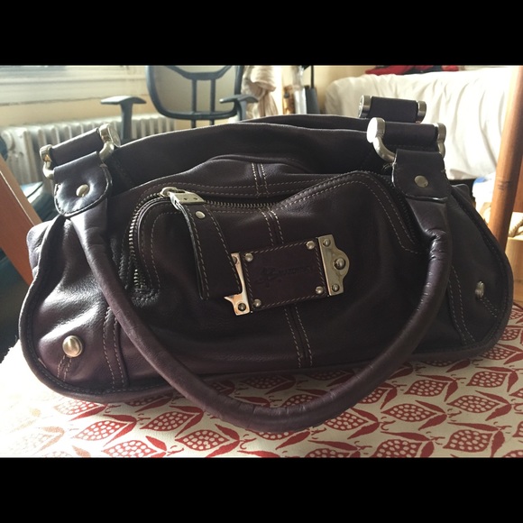 B Makowsky violet leather shoulder bag - vintage - Picture 3 of 7