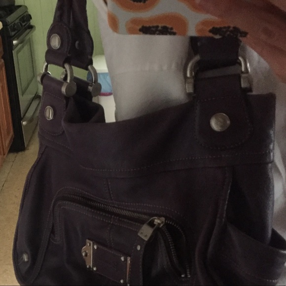 B Makowsky violet leather shoulder bag - vintage - Picture 7 of 7