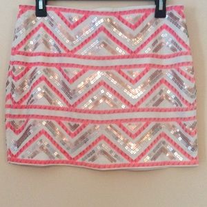 Sequined mini skirt