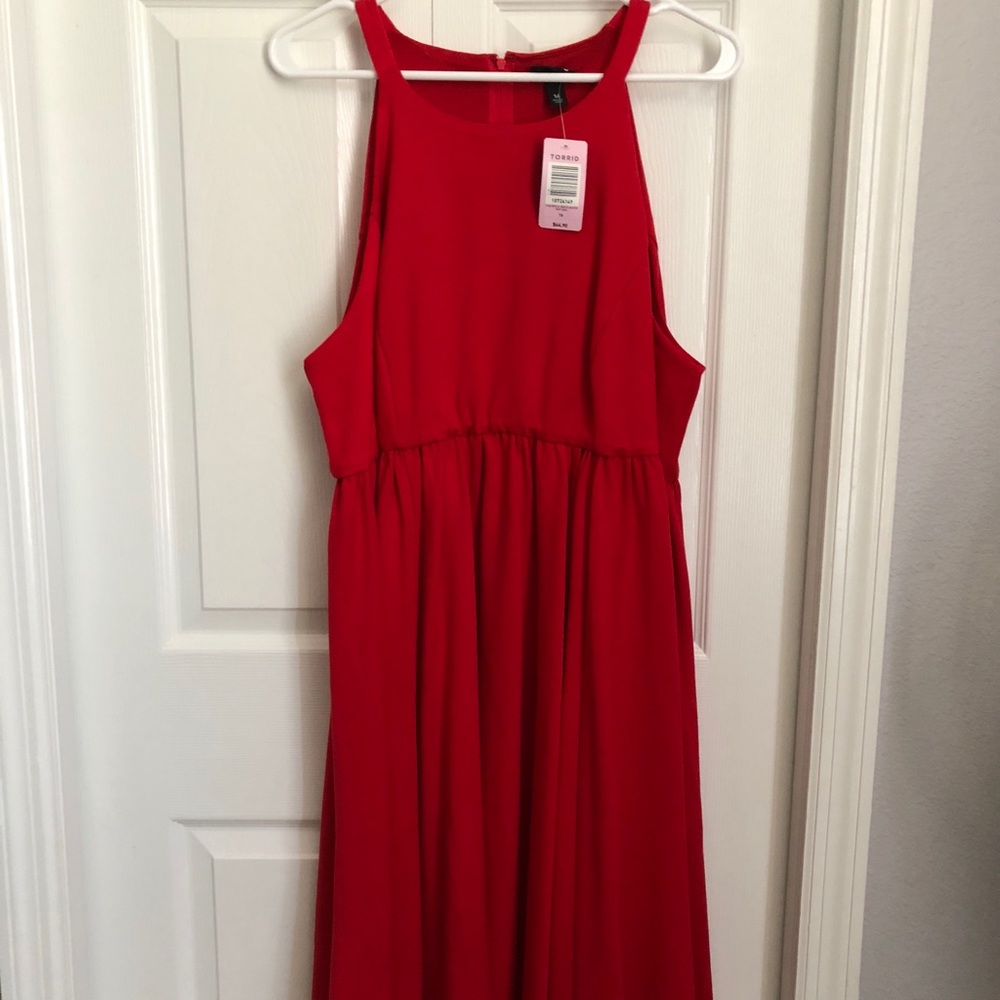 Torrid Ponte High Neck Skater Dress