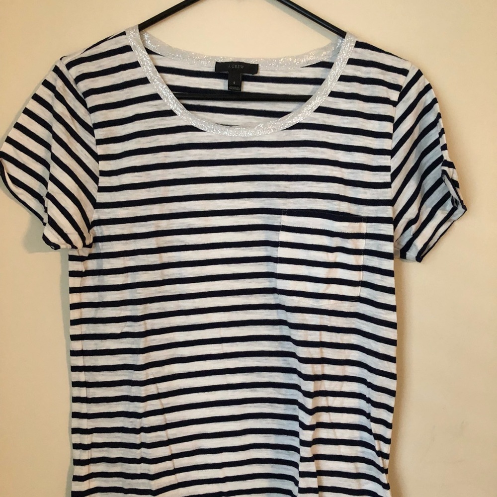 J.CREW Striped short sleeved top