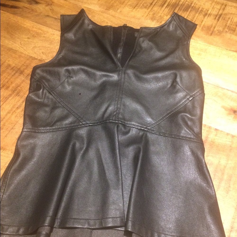 Vegan Leather Top