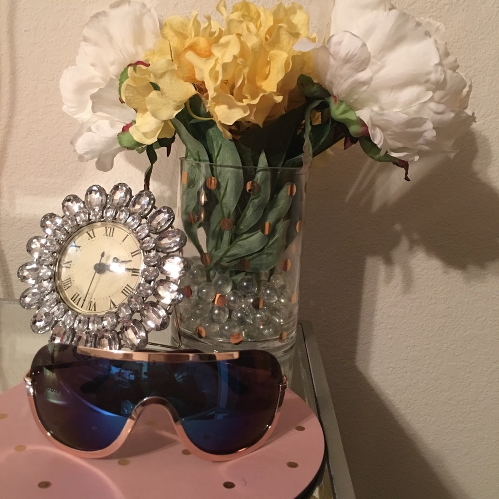 “NWOT” Multi Color Sunglasses w/ Gold trim.