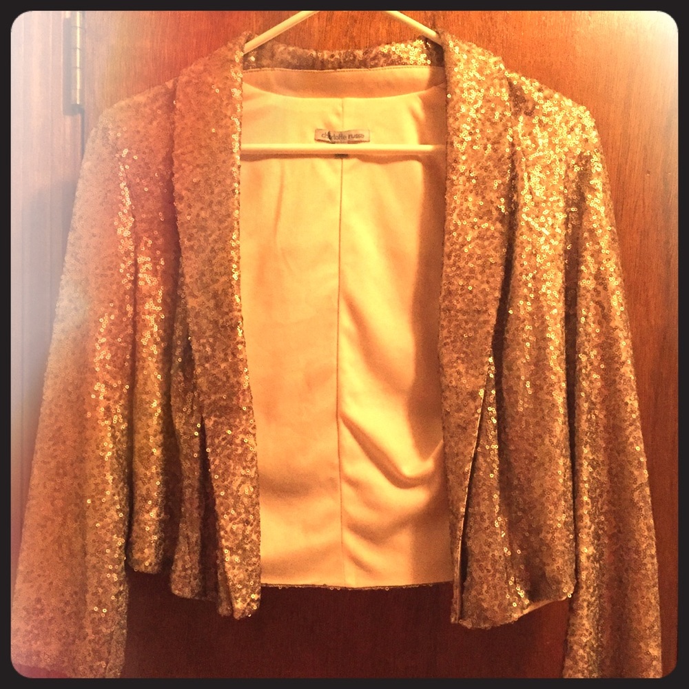 Charlotte Russe Gold Sequin Jacket