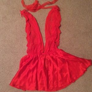 Silk lingerie by Victoria's Secret.