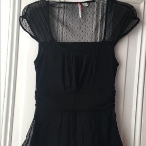 Anthropologie Swiss dot lace blouse