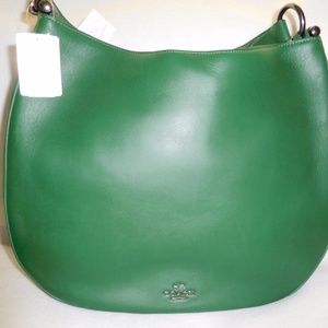 Coach Racing Green Nomad Hobo In Glovetanned Lthr