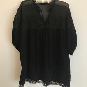 Anthropologie Black Victorian blouse