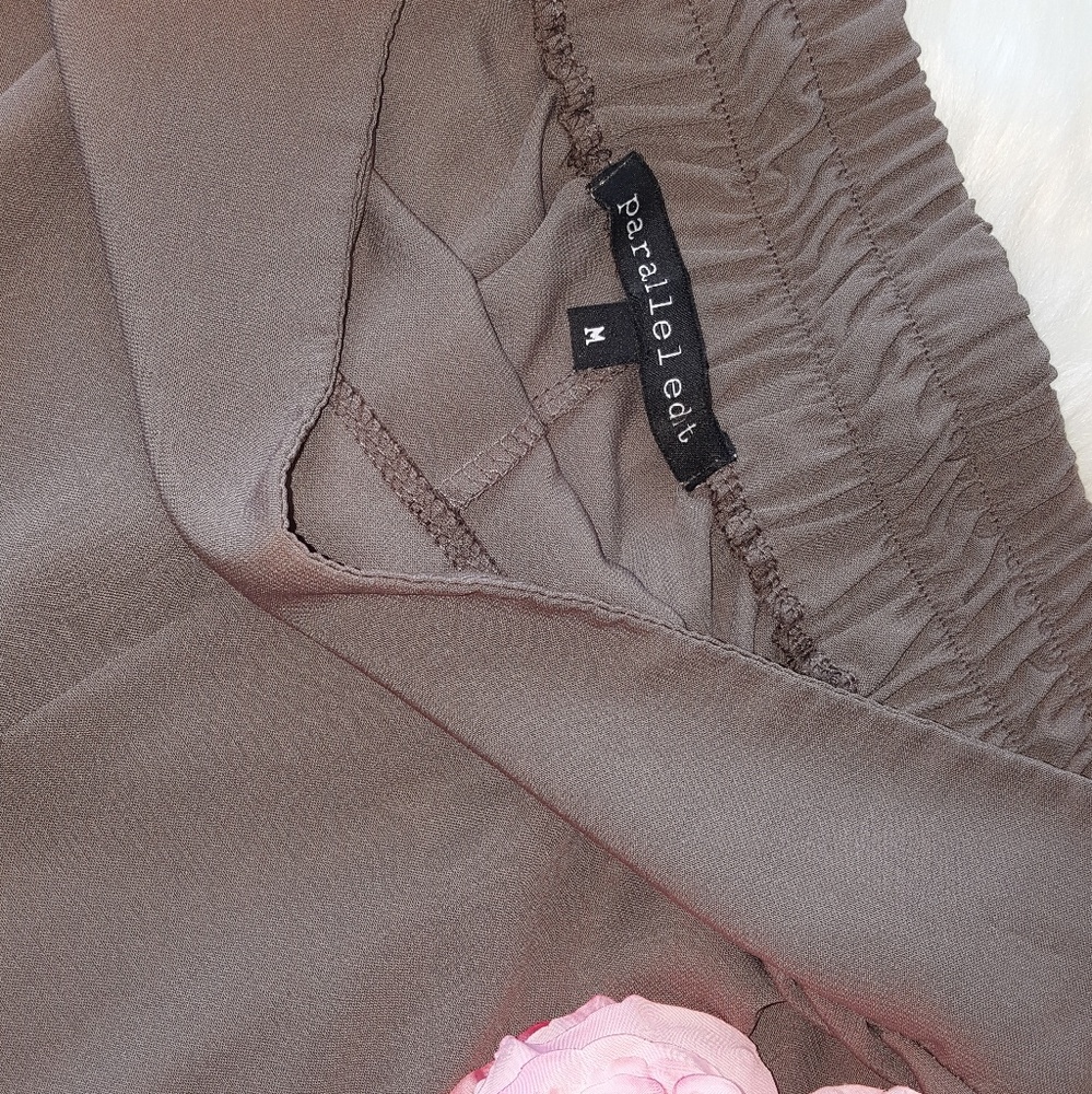 Parallel Edit Eyelet Scalloped Shorts. - Picture 2 of 2