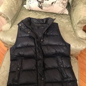 J Crew Navy Shiny XS Puffer Vest