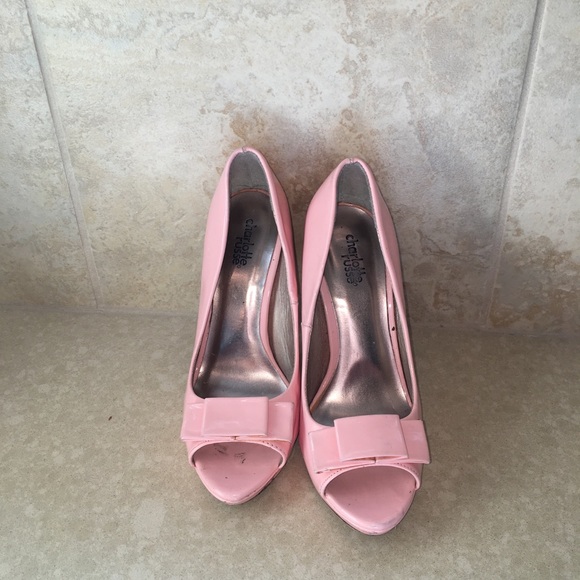 Worn Pale pink high heels size 7 - Picture 2 of 5