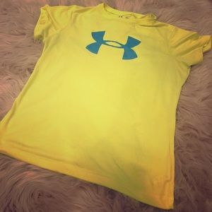 Under Armour Highlighter Yellow Workout Top