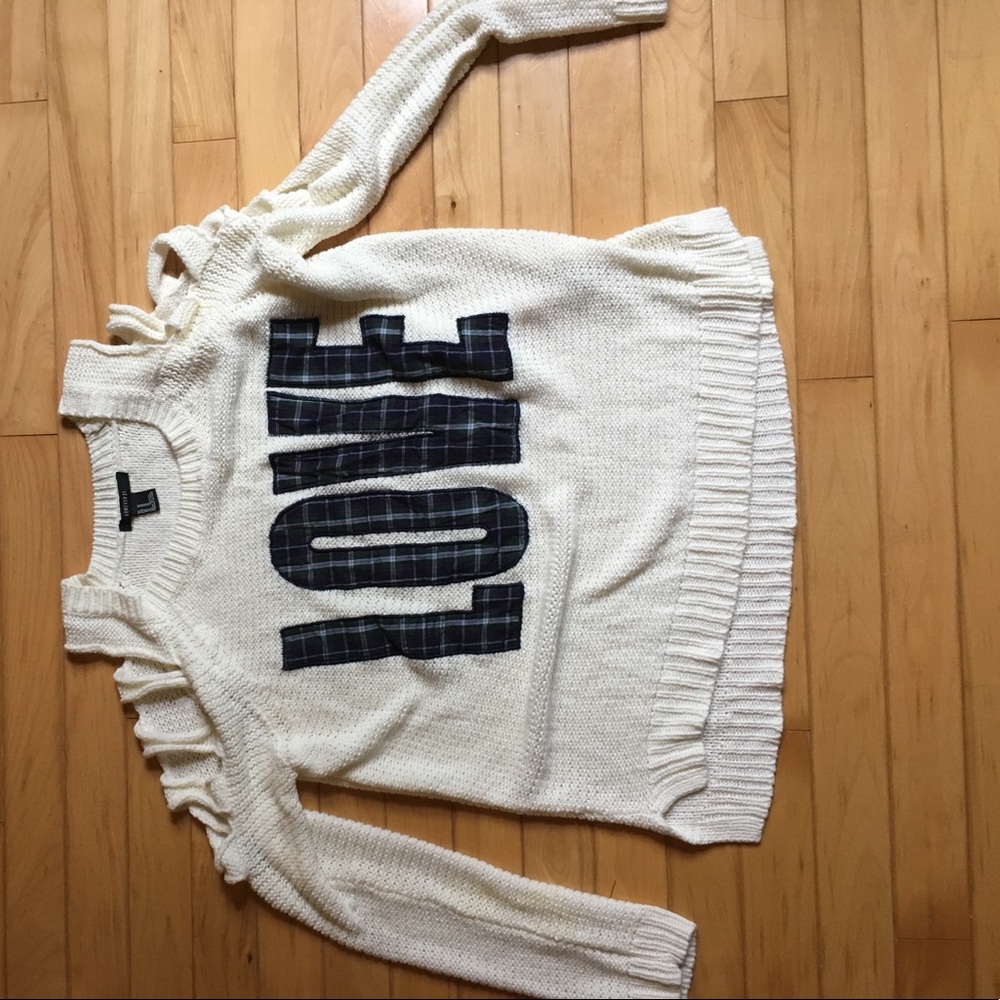 Forever21 cold shoulder sweater
