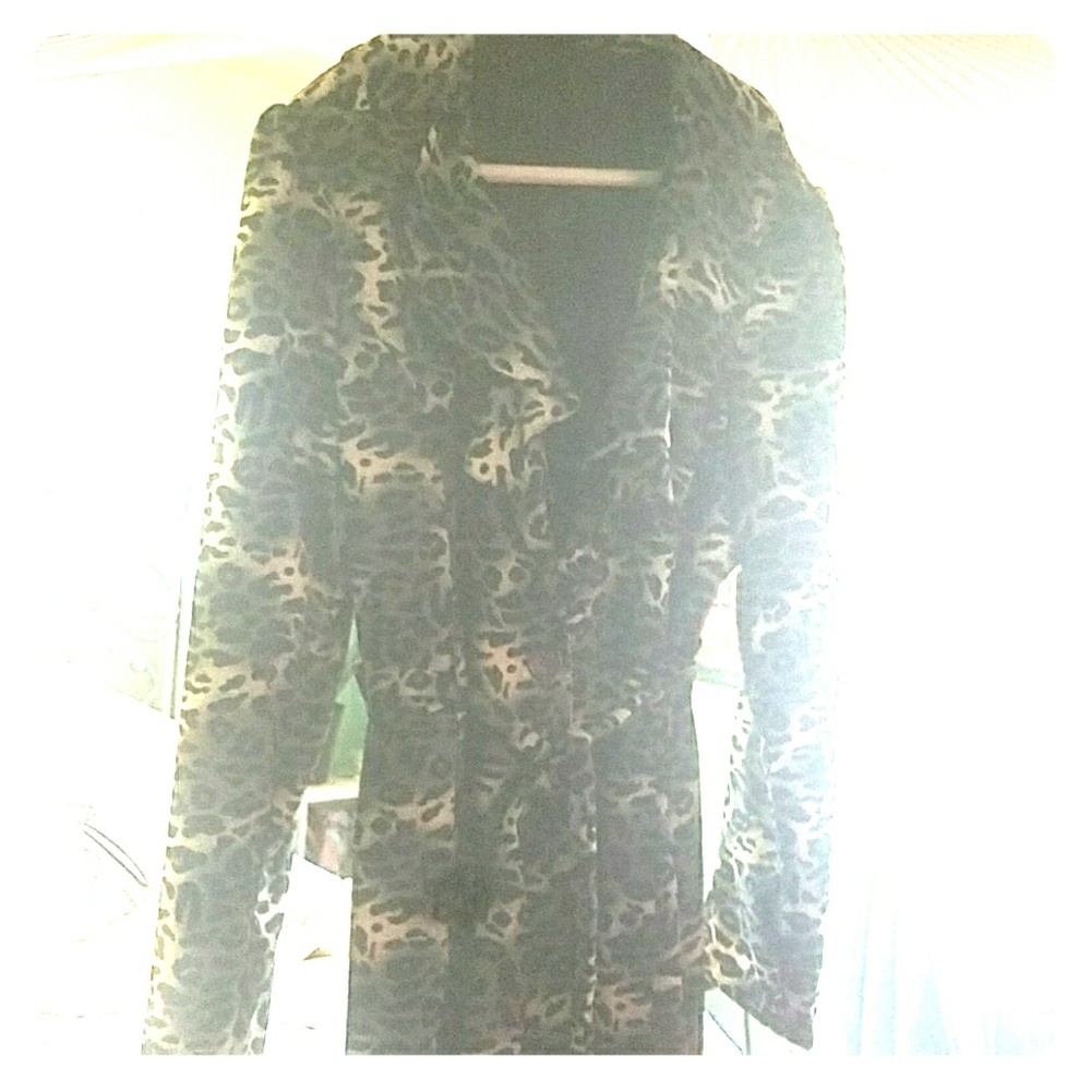 23rd ST. JACKET BLACK AND WHITE CHEETAH