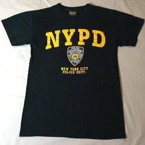 NYPD Licensed Tee Shirt Shield Graphic Logo Small