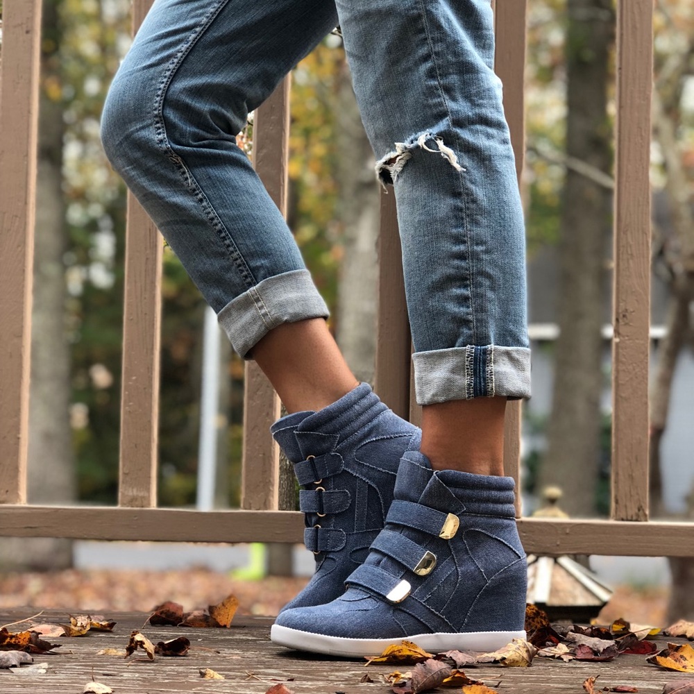 Jeans platform shoes - Picture 1 of 3