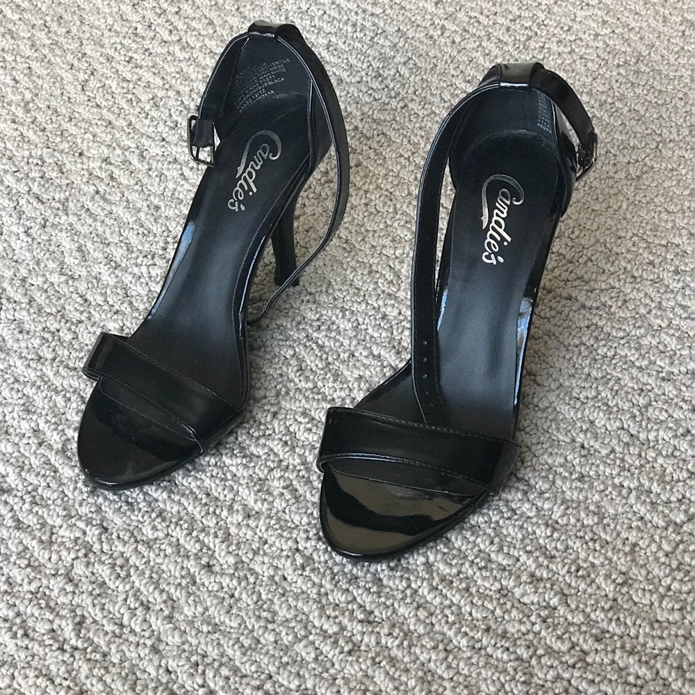 Candie’s Ankle Strap patent Heel