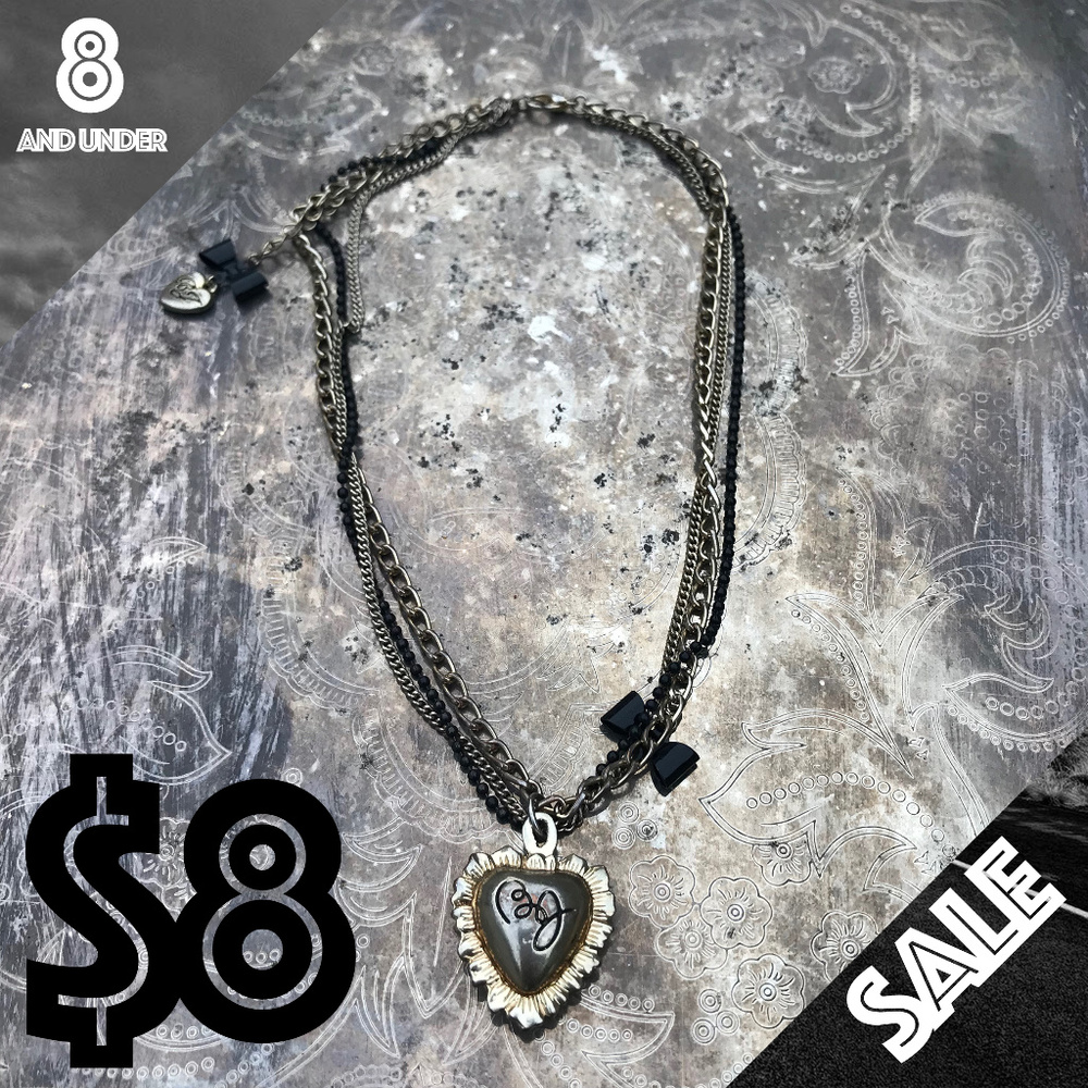 Betsey Johnson Necklace Gold and Black Wrapped