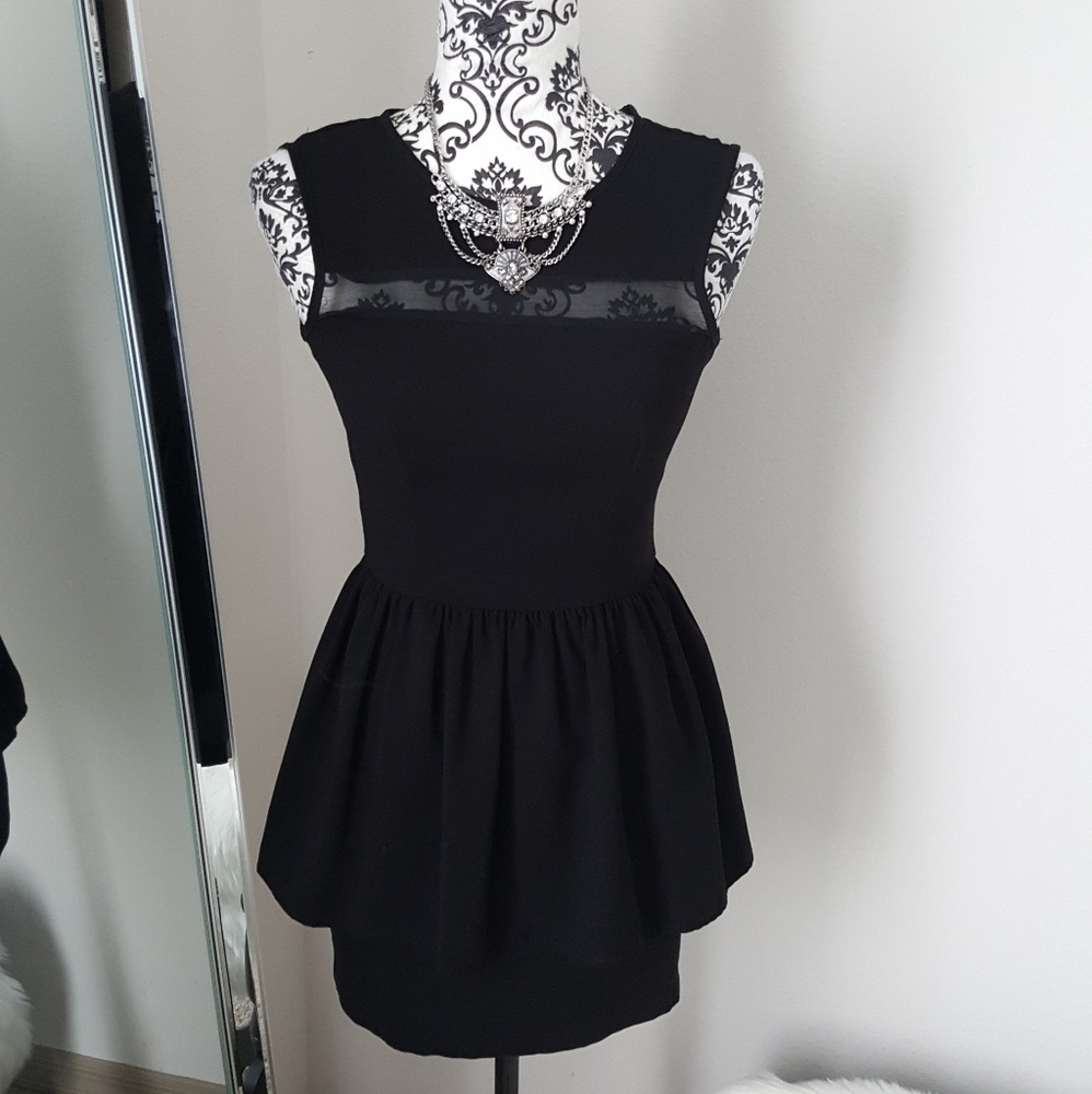 H&M Black Peplum Dress
