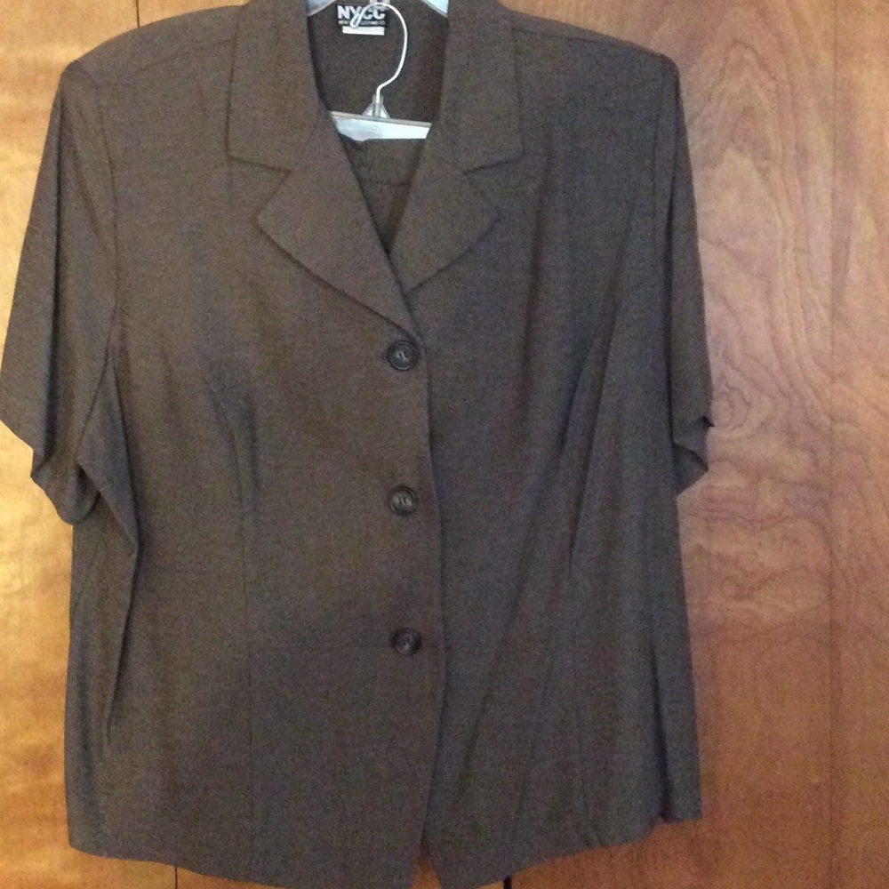 Brown shirt/short set