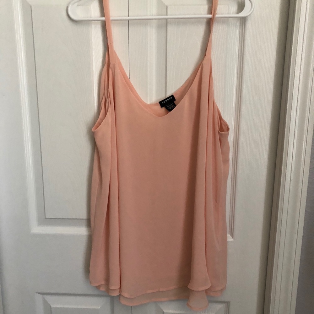 Torrid Peach Double Layered Chiffon Camisole