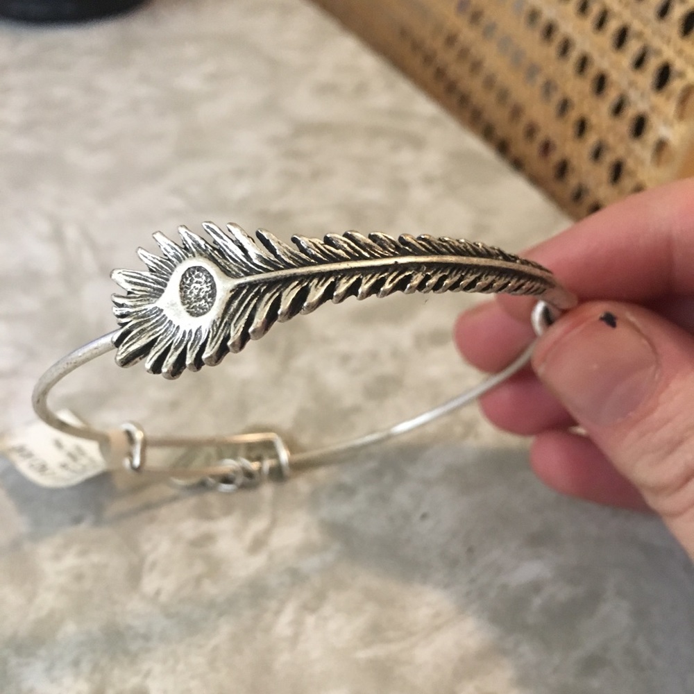 Alex and Ani Peacock Feather Bracelet