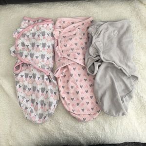 Swaddle Me swaddles baby girl