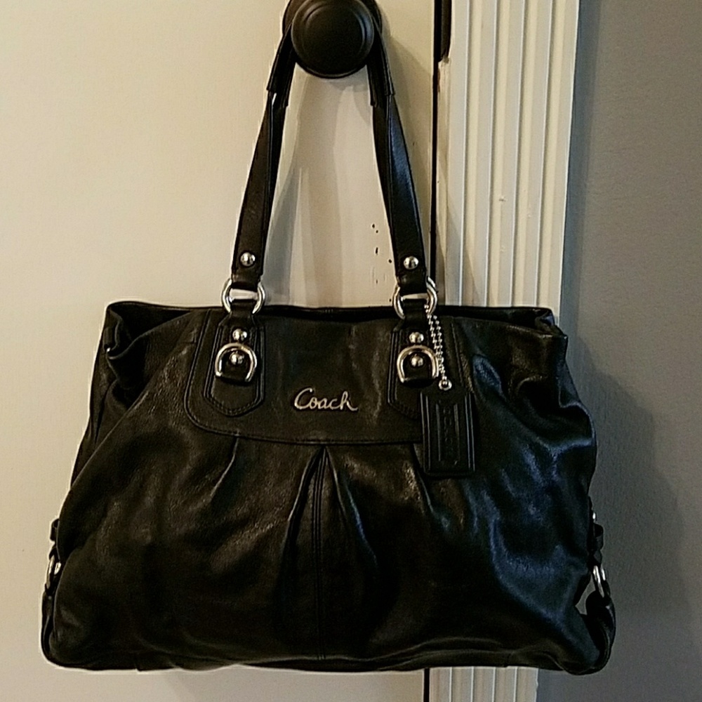 Leather Coach Over the Shoulder Purse