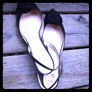 Monet Black Sling Backs - Size 9.5