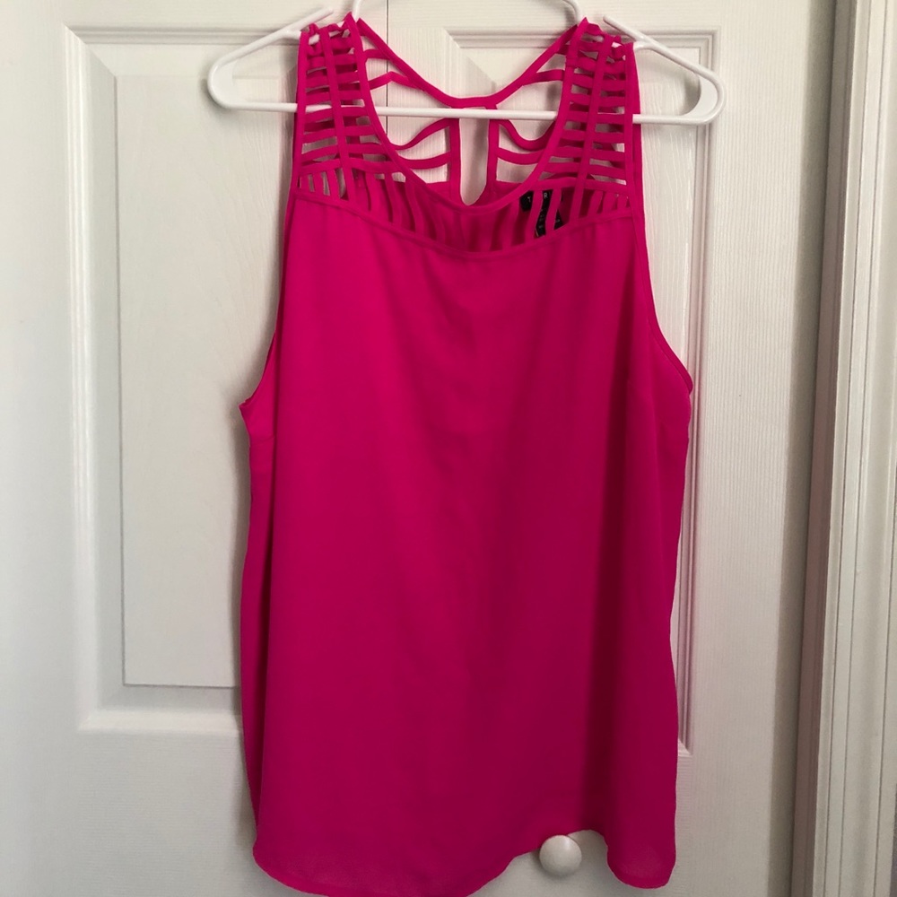 Torrid Neon Pink Cage Tank Top