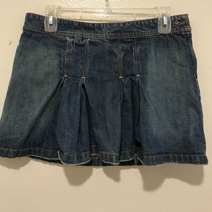 Ultra low waist denim skirt